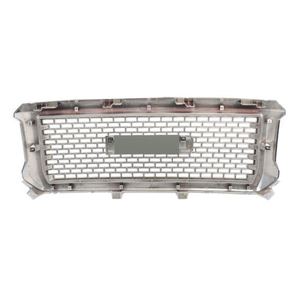 Solid Spare Compatible For GMC Sierra 1500 2014-2015 Chrome Front Bumper Center Mesh Grille