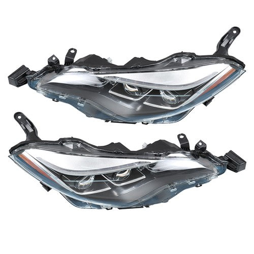 Solid Spare LH+RH Side Pair Headlight Lamps Front Black Halogen For Toyota Corolla 2017-2019