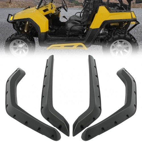 Solid Spare Set Of 4PCS Fender Flares For Polaris RZR 800 2008-2010 Snap On Black Plastic