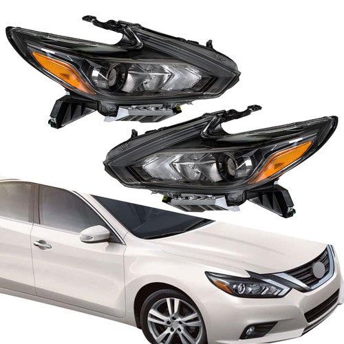 Solid Spare LH+RH Side headlights For Nissan Altima S SV SL 2016 2017 2018 Halogen Chrome
