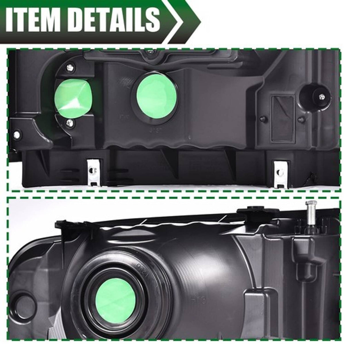 Solid Spare Fit For 99-04 Ford F250 F350 Super Duty Excursion Conversion Headlights Smoke