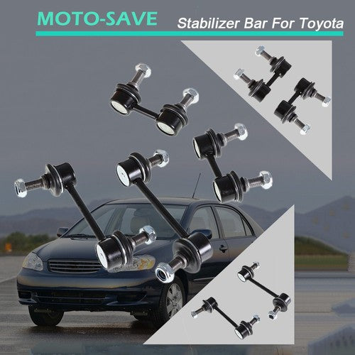 Solid Spare 4x Front & Rear Stabilizer Sway Bar End Link Set For 1993-1997 Geo Prizm 1.6L I4