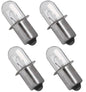 Solid Spare (4) 18 Volt Xenon Bulb Replacement for Milwaukee M18 Flashlight