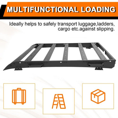 Solid Spare 330lbs Roof Rack Cargo Carrier Steel for Toyota Tacoma 2005-2023 Double Cab