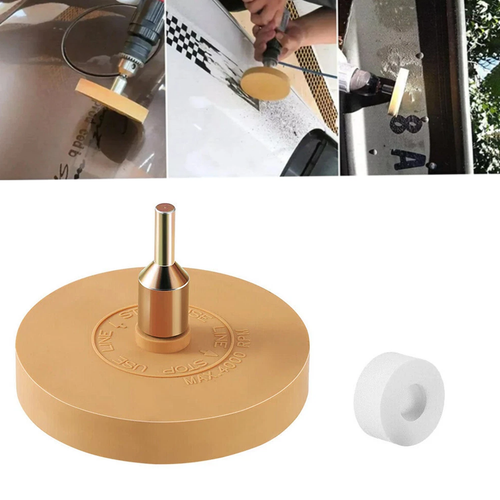 3.5" Car Decal Remover Eraser Wheel Tool for Drill Adhesive Pinstripe Sticker