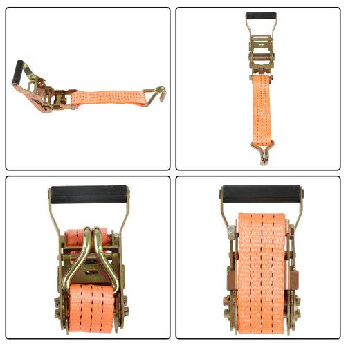 Solid Spare 10pc 1.5"x15' Ft Ratchet Tie Down Cargo Straps J Hooks Heavy Duty Tie Downs NEW