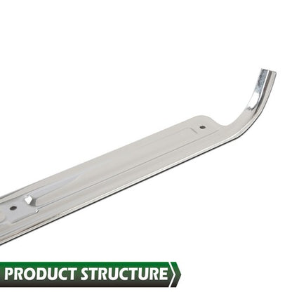 Solid Spare Pair Fit For 1967-1972 Chevy C10 GMC Truck Chrome Door Sill Plates W/ Hardware