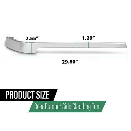 Solid Spare Fit For 2013-2022 Land Rover Range Rover Rear Bumper Side Cladding Trim Silver