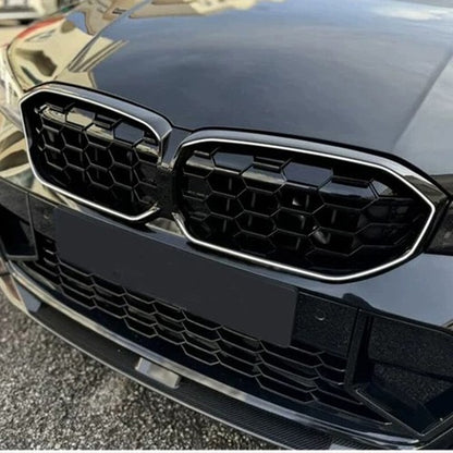Front Bumper Grille LED Lights Trim Cover For BMW G20 320i 330i M340i 2023-2025