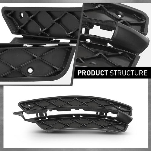 Solid Spare Fit For 2012-2014 Mercedes Benz C250 C300 C350 Fog Light Bezel Left+Right Side
