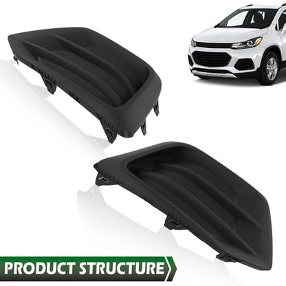 Solid Spare Front Bumper Insert Fog Light Cover Left+Right Fit For 2017-2022 Chevrolet Trax
