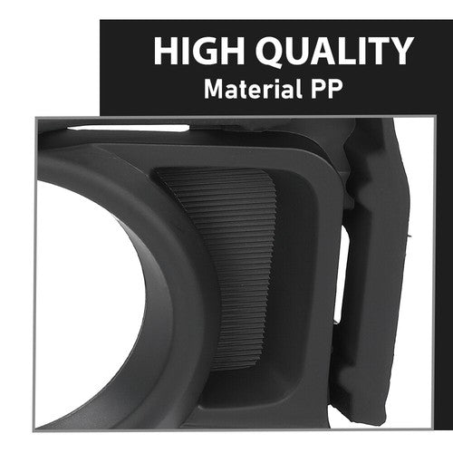 Solid Spare Fit For 2014 2015 2016 Toyota Highlander Front Bumper Fog Light Bezel Lamp Trim