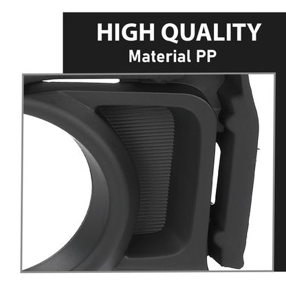 Solid Spare Fit For 2014 2015 2016 Toyota Highlander Front Bumper Fog Light Bezel Lamp Trim