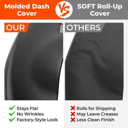 Solid Spare For 1997 1998 1999 2000 2001 2002 Firebird Camaro Molded Dash Cover Cap Skin BLK