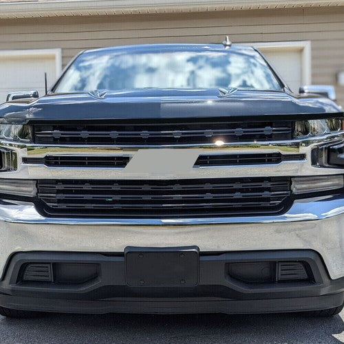 Solid Spare FOR 2019-2021 Chevy Silverado 1500 Black Grille insert Trim Grill overlay LT RST