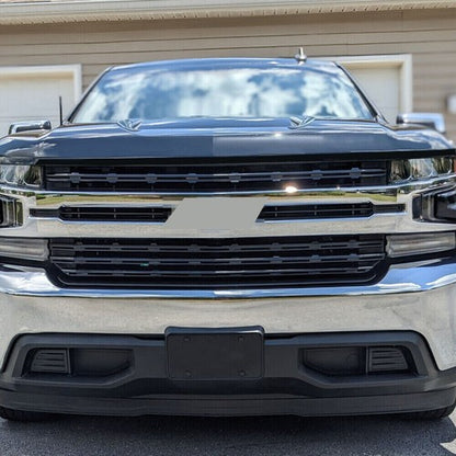 Solid Spare FOR 2019-2021 Chevy Silverado 1500 Black Grille insert Trim Grill overlay LT RST