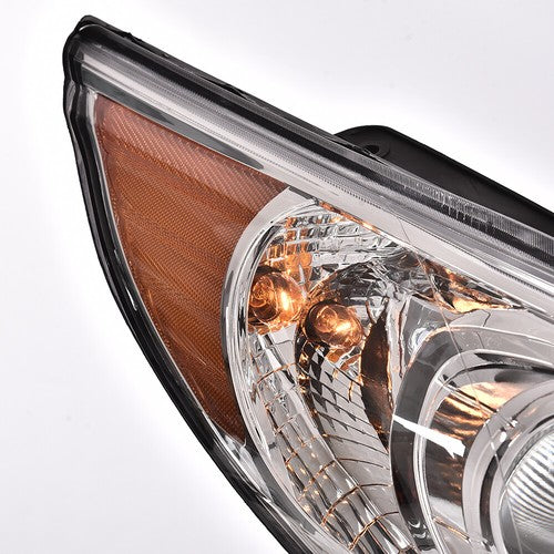 Solid Spare Fit For 2011-2014 Hyundai Sonata Chrome Housing Projector Headlights Assembly
