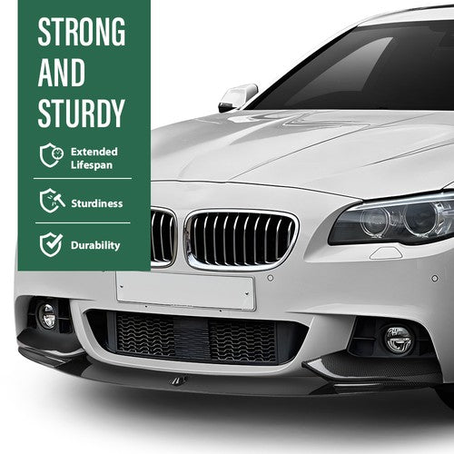 Solid Spare For 11-16 BMW F10 535i 528i 550i M Sport Carbon Look Front Bumper Lip Spoiler