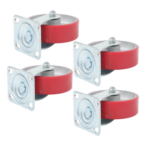 Solid Spare 4 Pack 6" × 2" Heavy Duty Swivel Caster Wheels 4800Lbs Industrial Polyurethane