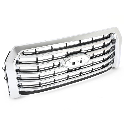 For Ford F-150 F150 2015 2016 2017 Chrome Front Upper Bumper Grille FL3Z-8200-EA