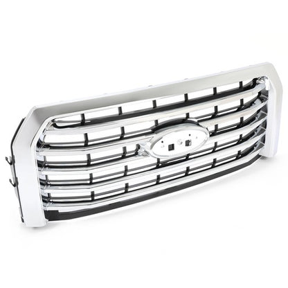 For Ford F-150 F150 2015 2016 2017 Chrome Front Upper Bumper Grille FL3Z-8200-EA