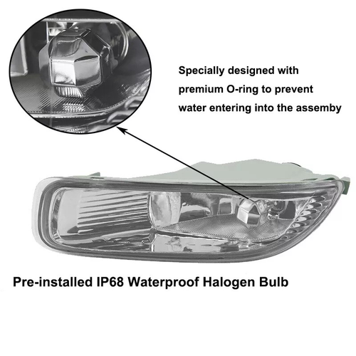 For 2003 2004 Toyota Corolla Halogen Driving Fog Lights Lamps w/Switch Wiring