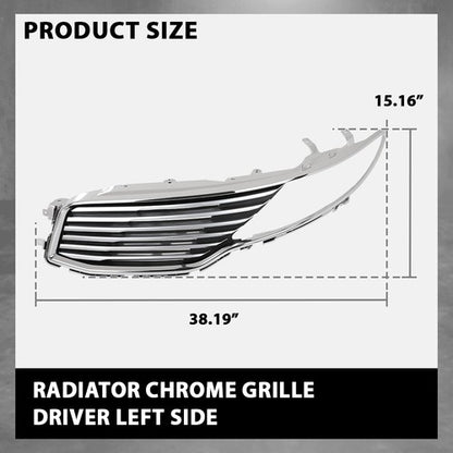 Solid Spare Front Bumper Upper Grille Grill Left Fit For 2013-2016 Lincoln MKZ DP5Z8201BA