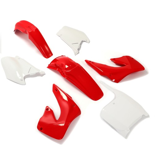 Solid Spare 7Pcs Plastic Kit Set Red Complete Body Fairing For HONDA CR125R CR250R 2000-2001