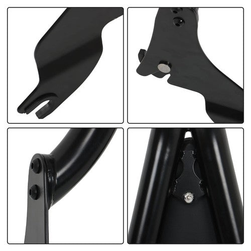 Solid Spare For CVO Road Glide Road King Street Glide Black 22 Inch Backrest Sissy Bar NEW