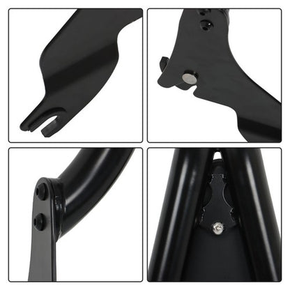 Solid Spare For CVO Road Glide Road King Street Glide Black 22 Inch Backrest Sissy Bar NEW