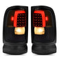 Solid Spare Smoke/Black LED Tube Brake Tail Lights For 1994-2001 Dodge Ram 1500 2500 3500