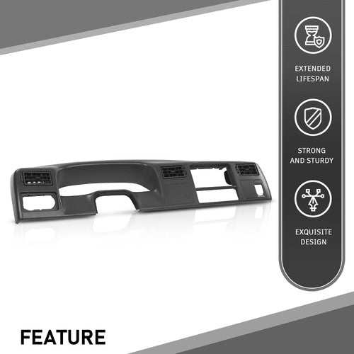 Solid Spare Dash Cluster Radio Bezel Trim Panel Dark Gray Fit For 1999-2004 Ford F250 F350