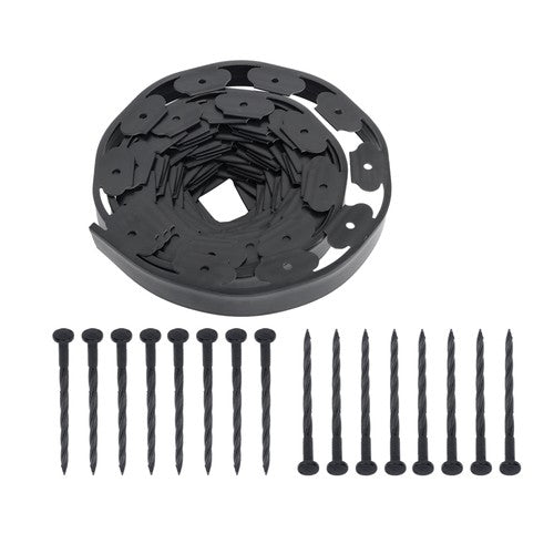 Solid Spare Lawn Border L-shaped Lawn Garden Edging Kit With Anchoring Spikes No Dig