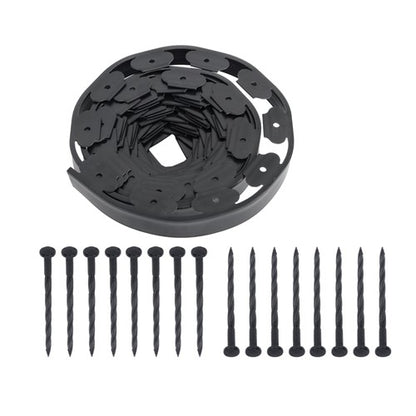 Solid Spare Lawn Border L-shaped Lawn Garden Edging Kit With Anchoring Spikes No Dig