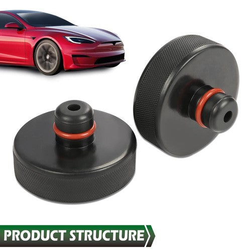 Solid Spare Fit For Tesla Model 3/Y/S/X 4pcs Rubber Jack Lift Pad Adapter Tool Black