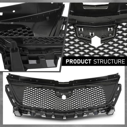 Solid Spare Fit For 2020-2025 Cadillac XT6 Sport Front Bumper Lower Grille Black & Chrome