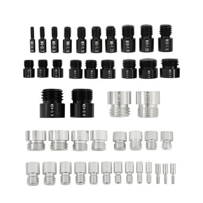 Solid Spare 23 Metric & 21 Inch Nut and Bolt Gauge 44 Nut and Bolt Thread Checker in Case