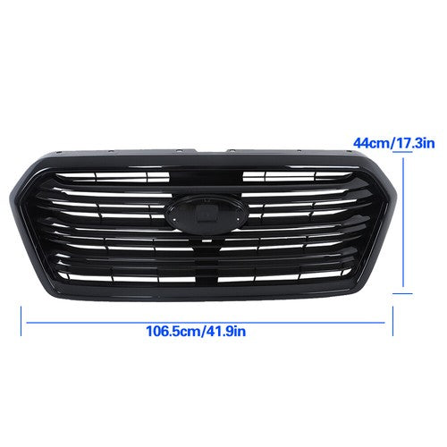 Solid Spare Gloss Black Plastic Front Upper Center Mesh Grille For Subaru Ascent 2019-2022