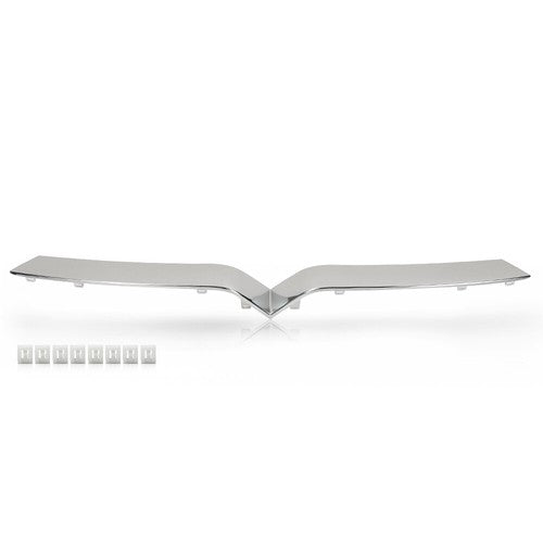 Solid Spare Front Bumper Upper Grille Trim Molding Chrome Fit For 2016-2020 Tesla Model X