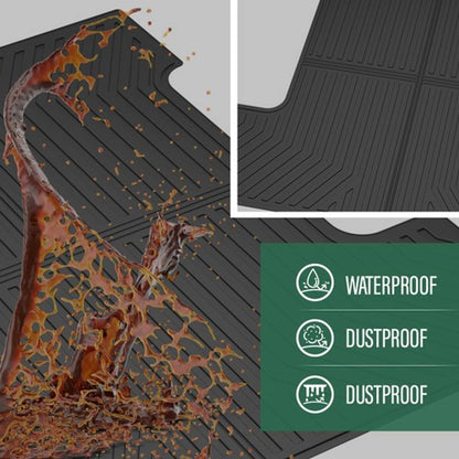 Solid Spare Fit For 2020-2024 Jeep Gladiator JT 5FT All Weather TPE Truck Bed Mat Protection