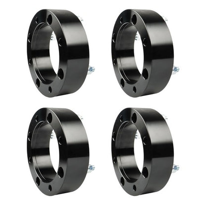 Solid Spare 4pcs 4x156 Wheel Spacers 2" 131mm M12x1.5 For 2013-2020 Polaris Ranger Black