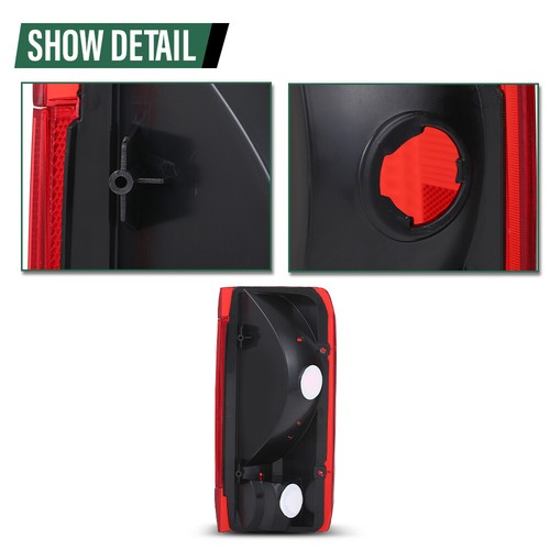 Solid Spare Fit For 90-96 Ford F150 F-250 F-350 Bronco Rear Tail Lights Brake Lamps Assembly