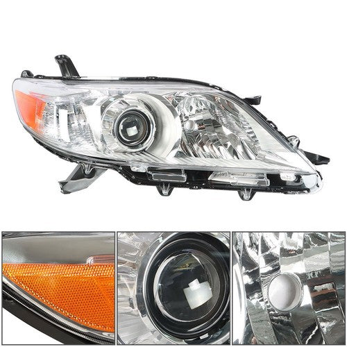 Solid Spare Fit For Toyota Sienna 2011 2012 2013 Headlight Lamps Right Passenger Side Chrome