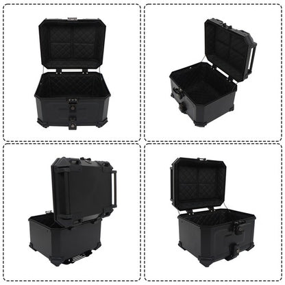 Solid Spare Motorcycle Top Case Waterproof Rear Tour Box with Security Lock Helmet Case 45L