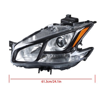 Solid Spare LH+RH Headlight Headlamps Clear w/Sport Pkg HID Type For Nissan Maxima 2009-2014