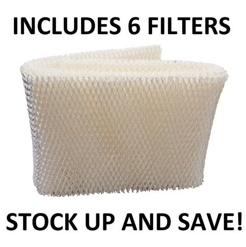 Solid Spare Humidifier Filter for Essick Air MoistAir MA-1201 EA1201 (6 Pack)