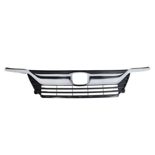 Solid Spare Front Upper Grille Bumper Grill Chrome Headlight Eyelid For 18-21 Honda Odyssey