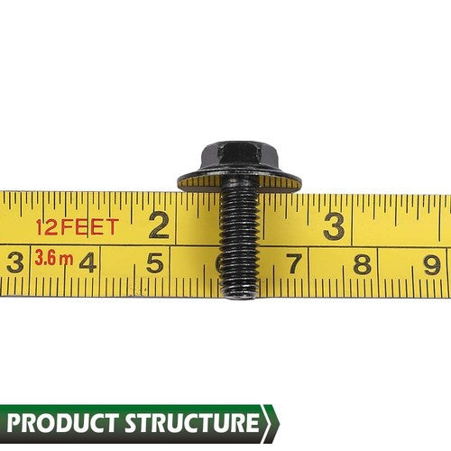 Solid Spare Universal Car Body Bolts- M6-1.0 x 16mm Long- 17mm Washer- 10mm Hex- 20pcs