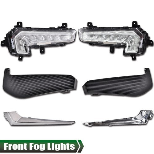 Solid Spare Fit For 2016-2018 Chevrolet Malibu XL LED DRL Daytime Running Lamp Fog Lights