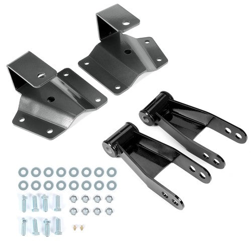 Solid Spare 4'' Drop Kit Shackles&Hangers For 99-2005 2006 Chevy Silverado/GMC Sierra 1500